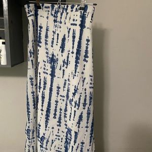 White and blue skirt